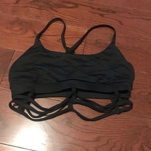 Forever 21 black sports bra with cutouts